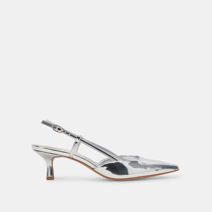 ODELA WIDE HEELS SILVER STELLA - Dolce Vita