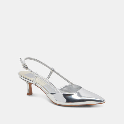 ODELA WIDE HEELS SILVER STELLA - Dolce Vita