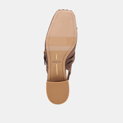 Loris Mahogany Satin Heels - Dolce Vita