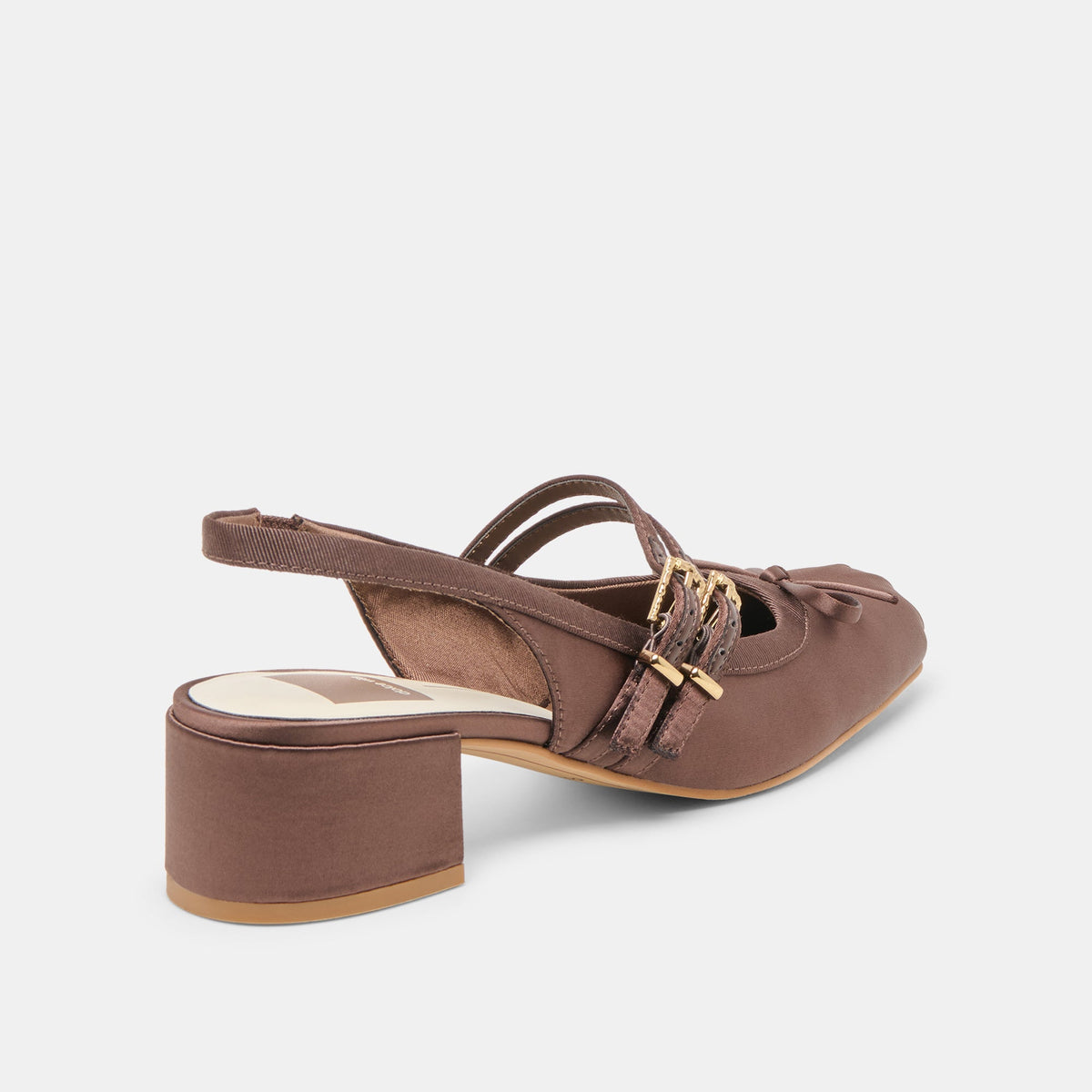 Loris Mahogany Satin Heels - Dolce Vita