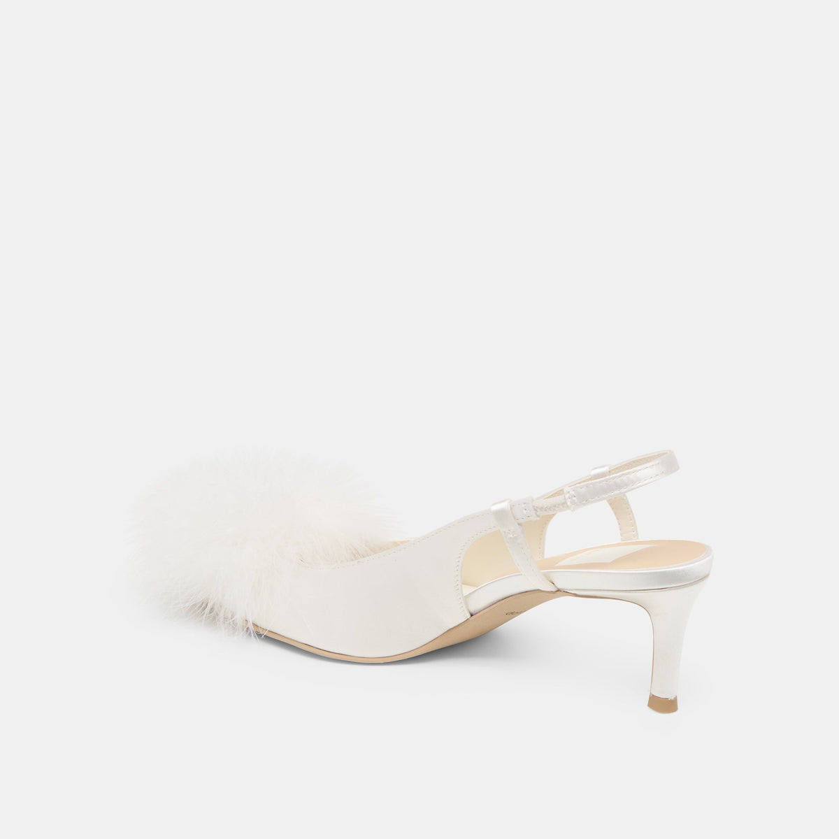 Kamy True White Satin Heels - Dolce Vita