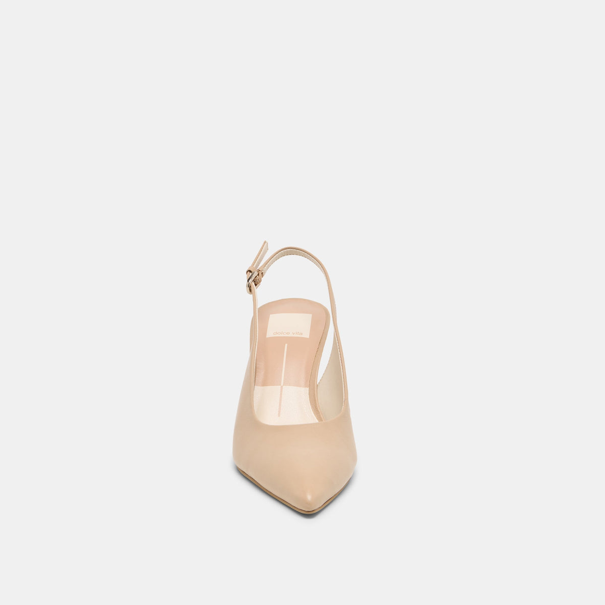 Elasi Beige Crinkle Patent Heels - Dolce Vita