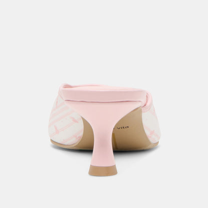Cleo X Byrdie Gold Pink Floral Satin Heels - Dolce Vita