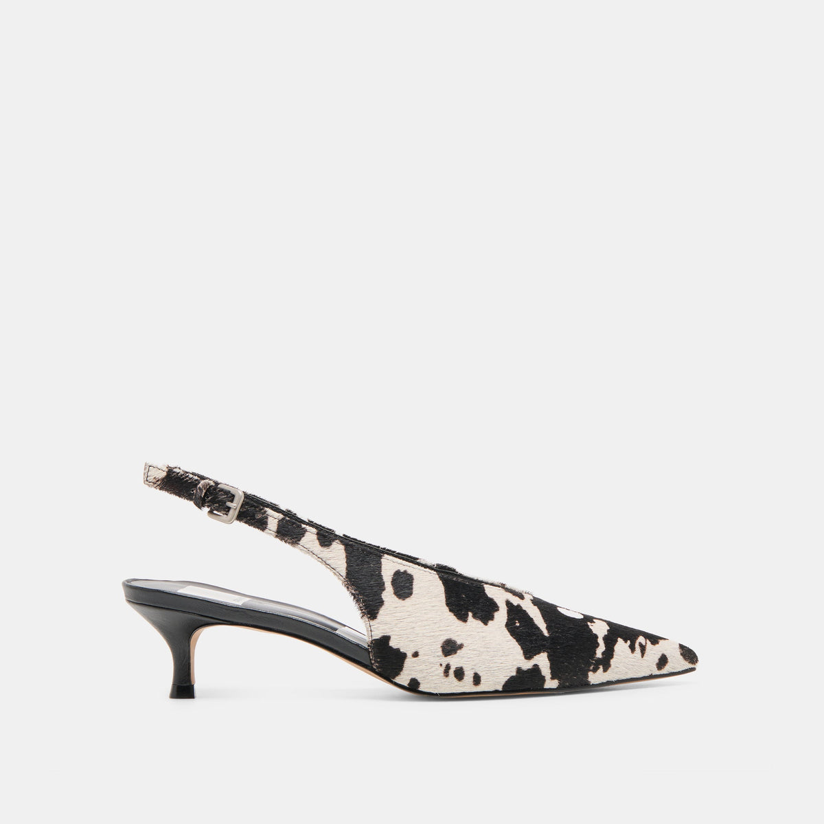 Alenna Black White Taurus Calf Hair Heels - Dolce Vita