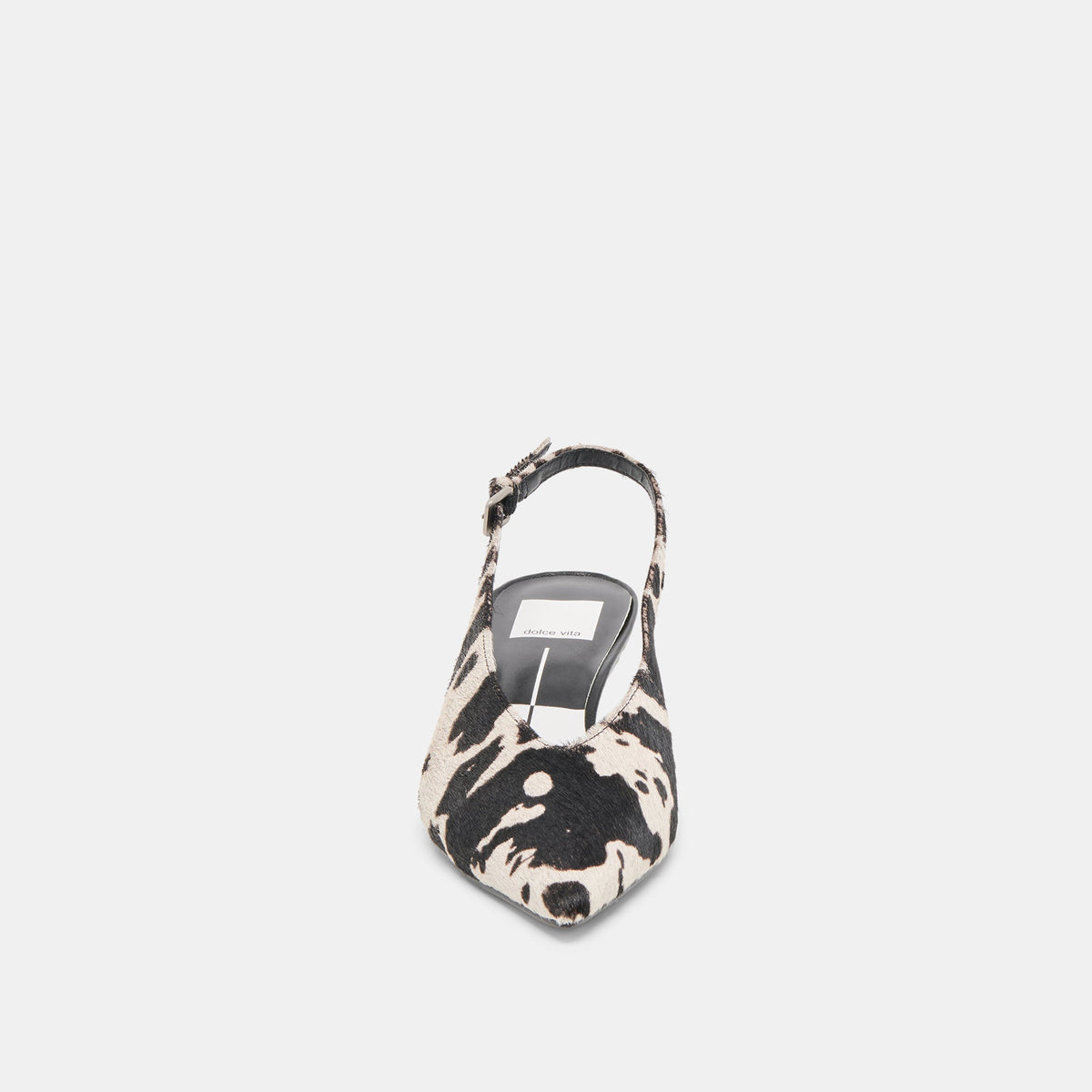 Alenna Black White Taurus Calf Hair Heels - Dolce Vita