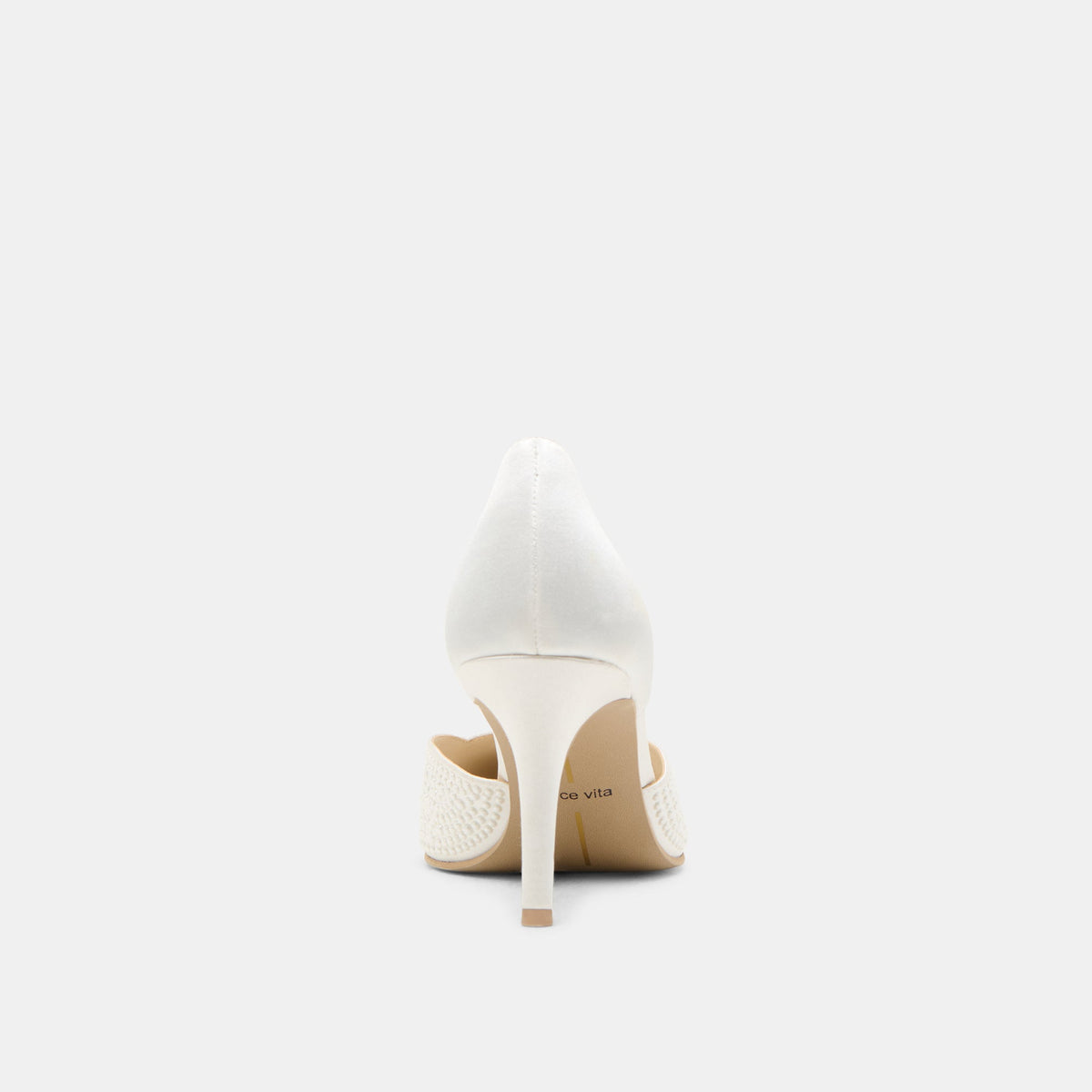 Eloy Pearl Off White Satin Heels - Dolce Vita