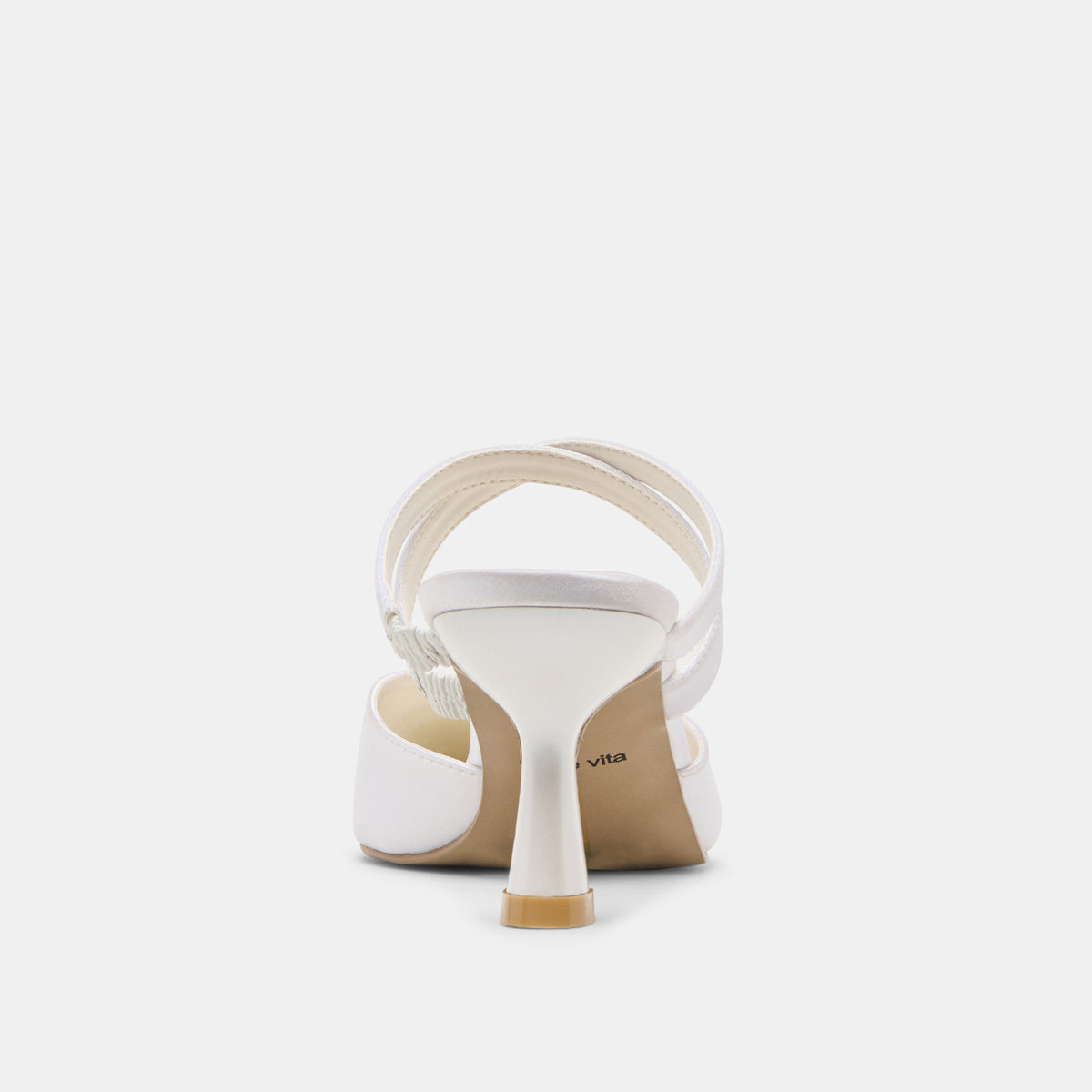 Linore True White Satin Heels - Dolce Vita