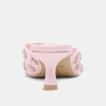Camilo X Byrdie Golf Pink Raffia Heels - Dolce Vita