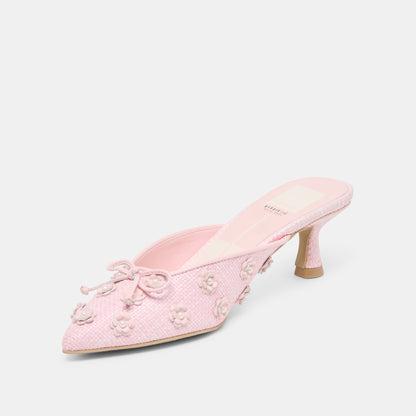 Camilo X Byrdie Golf Pink Raffia Heels - Dolce Vita