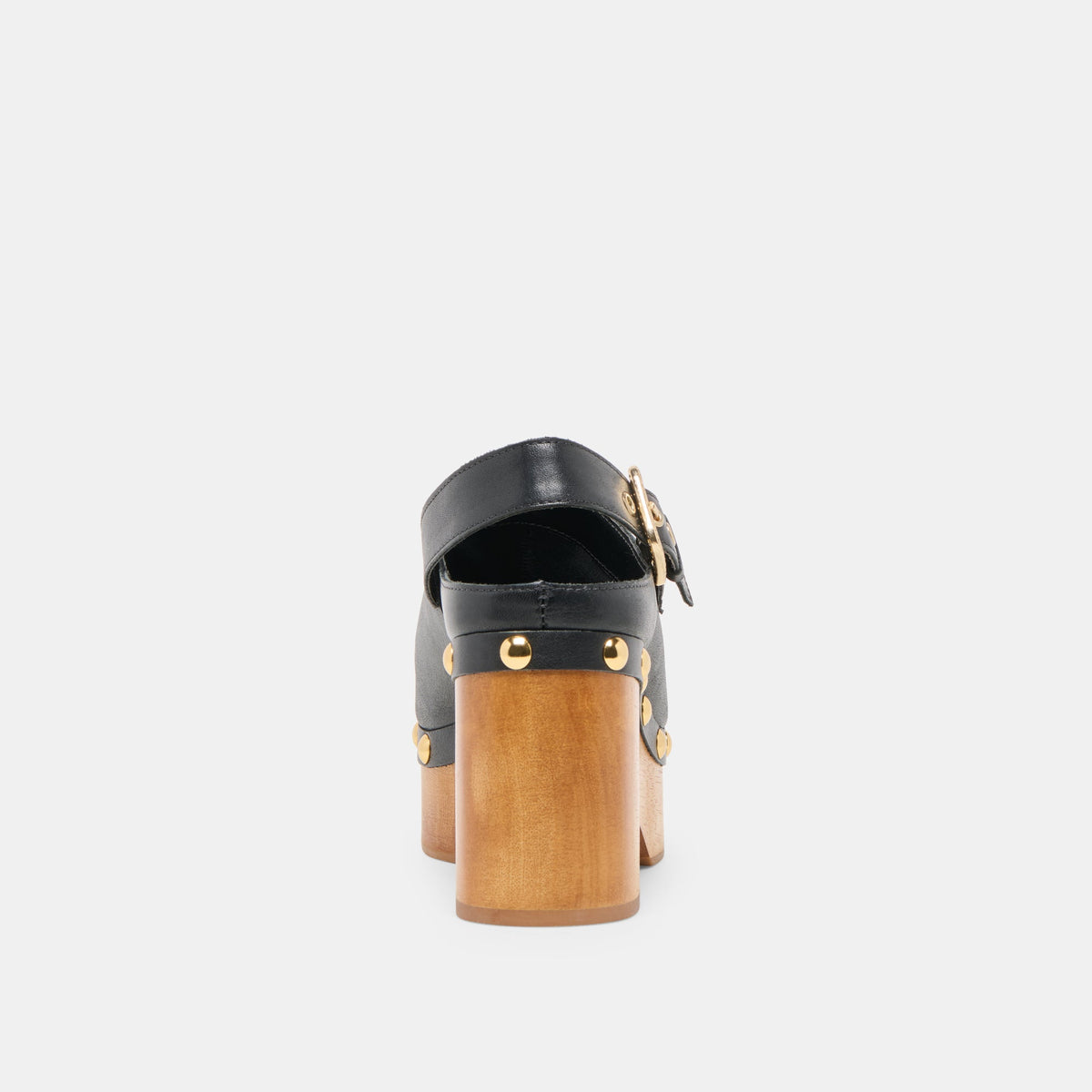 Adelan Black Leather Clogs - Dolce Vita