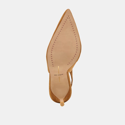 Elasi Brown Nubuck Heels - Dolce Vita