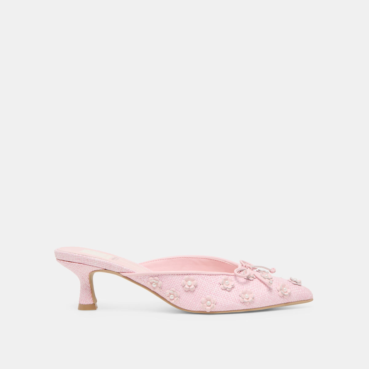 Camilo X Byrdie Golf Pink Raffia Wide Heels - Dolce Vita