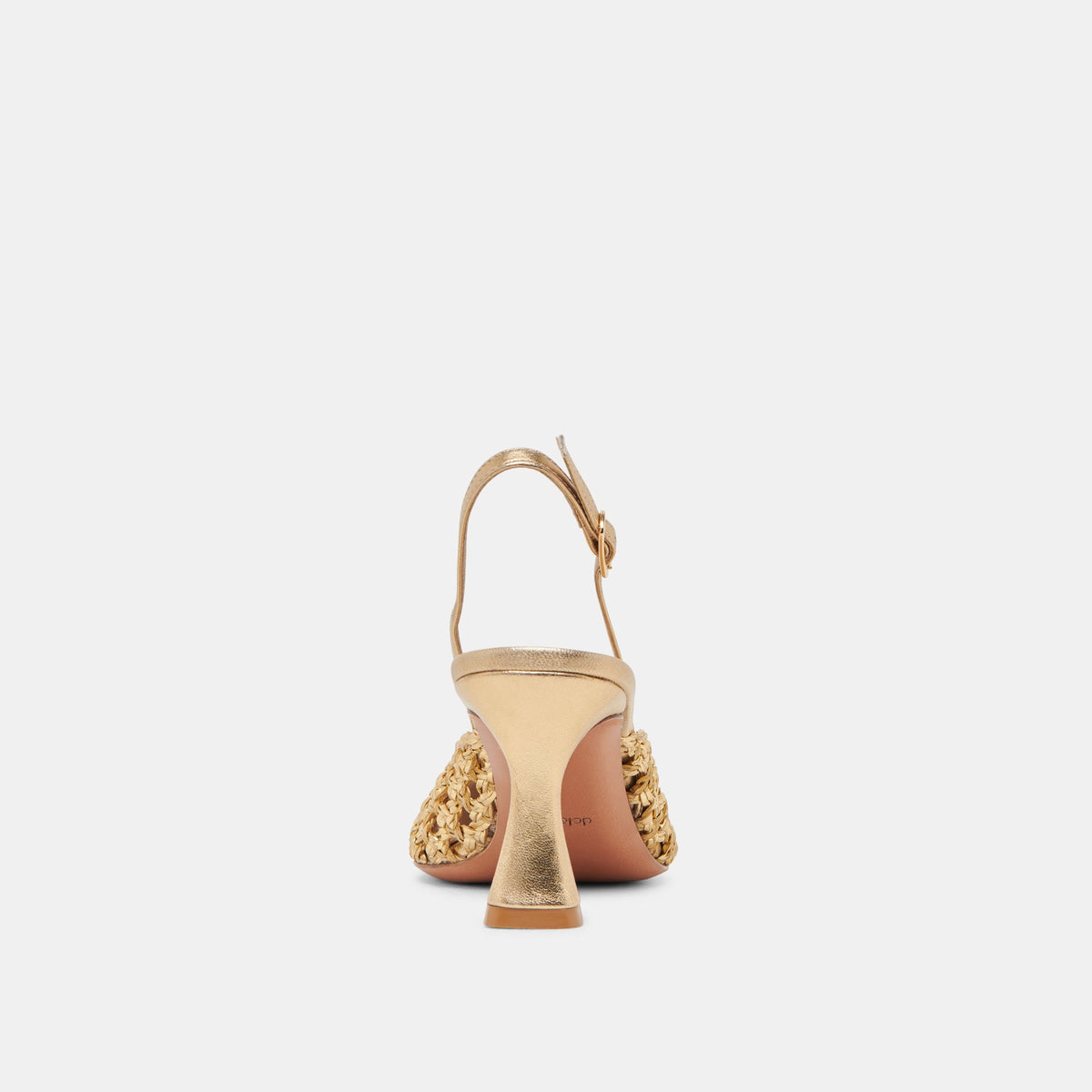 GLORIA HEELS GOLD WOVEN - Dolce Vita