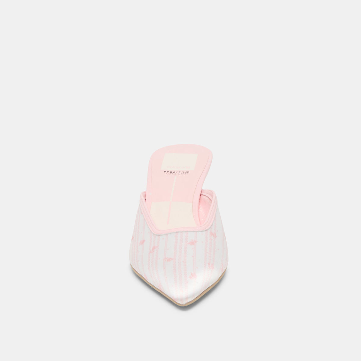 Cleo X Byrdie Golf Pink Floral Satin Wide Heels - Dolce Vita