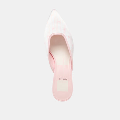 Cleo X Byrdie Golf Pink Floral Satin Wide Heels - Dolce Vita