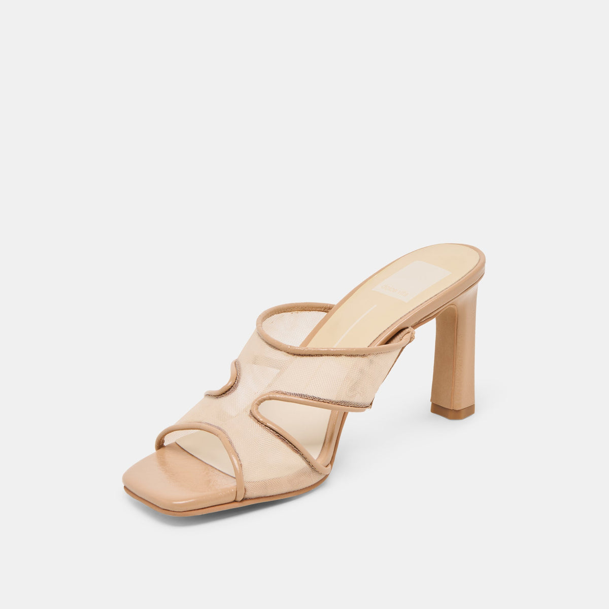 Gitel Wide Light Tan Mesh Heels - Dolce Vita