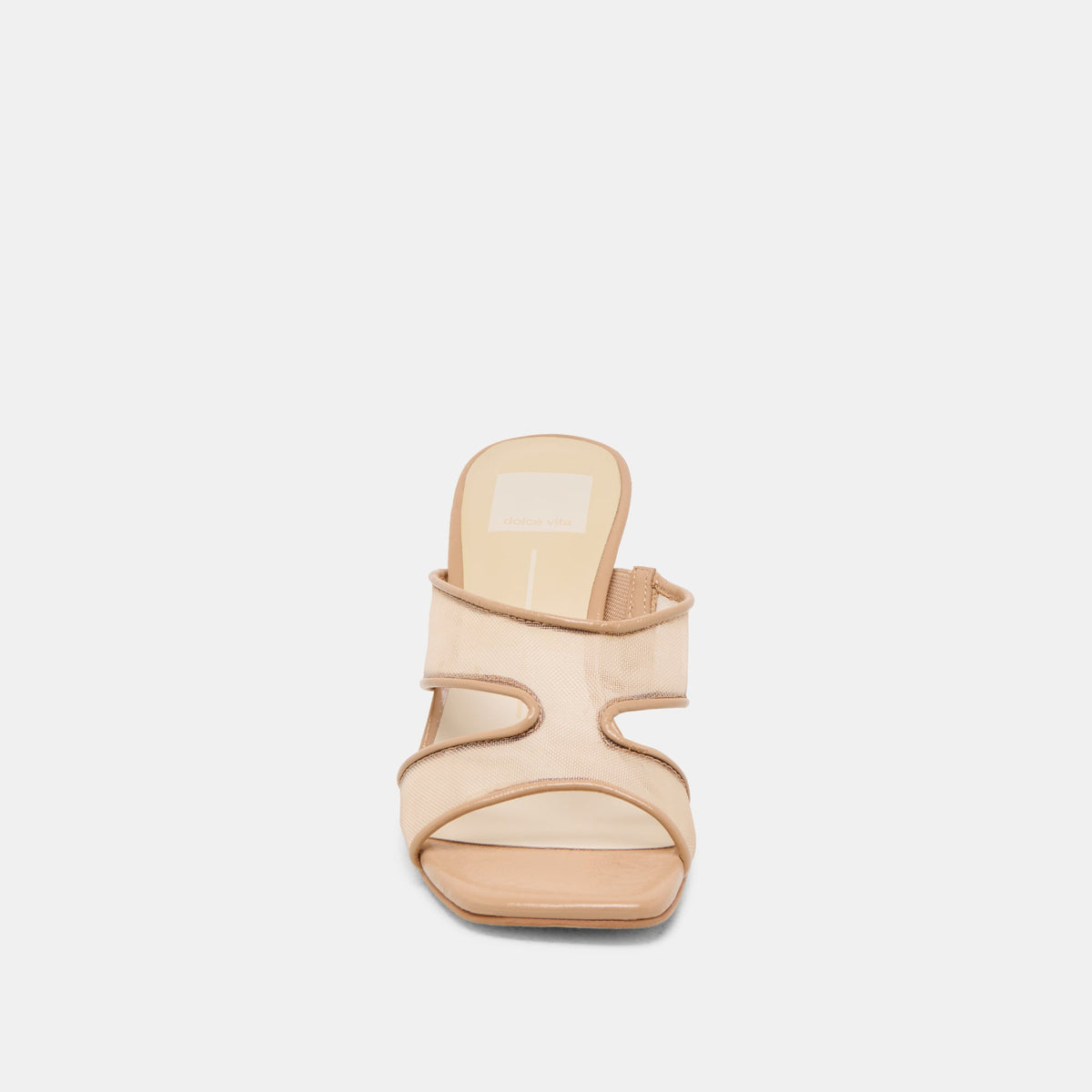 Gitel Wide Light Tan Mesh Heels - Dolce Vita