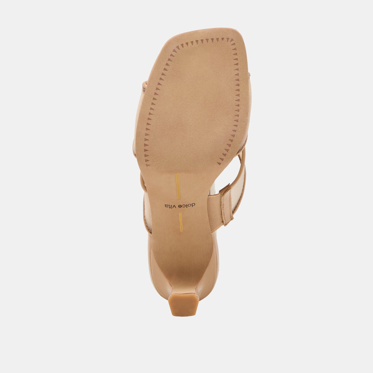 Gitel Wide Light Tan Mesh Heels - Dolce Vita