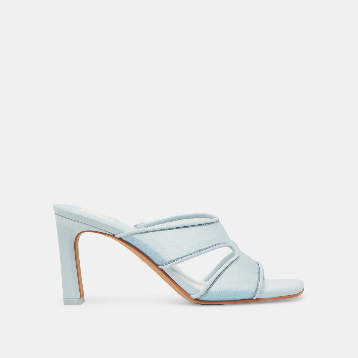 Gitel Wide Ice Blue Mesh Heels - Dolce Vita