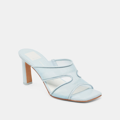 Gitel Wide Ice Blue Mesh Heels - Dolce Vita