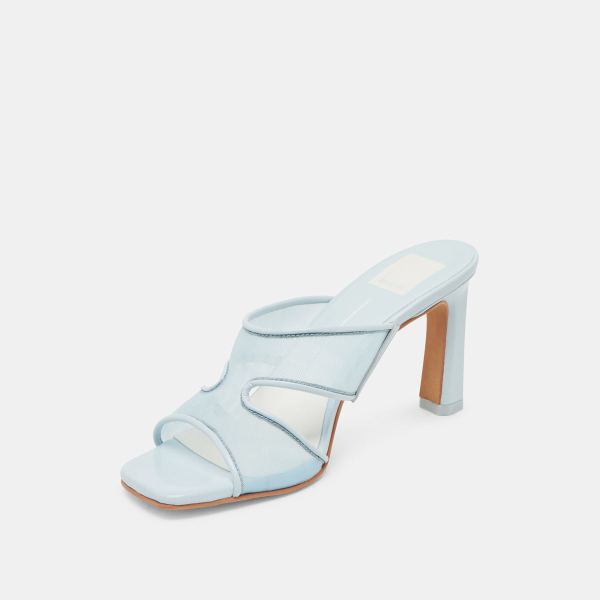 Gitel Wide Ice Blue Mesh Heels - Dolce Vita