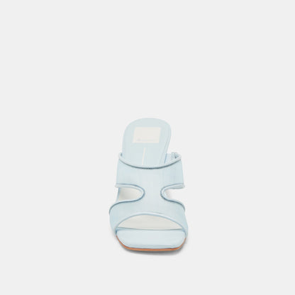 Gitel Wide Ice Blue Mesh Heels - Dolce Vita