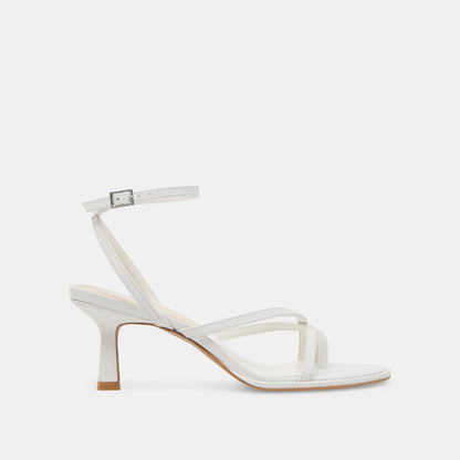 MORAH HEELS TRUE WHITE LEATHER - Dolce Vita