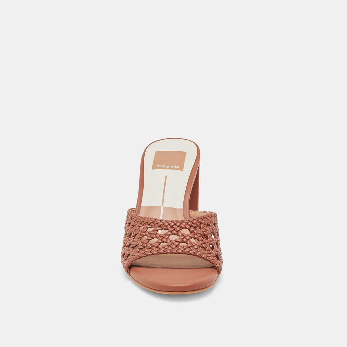 MARGOE HEELS COGNAC WOVEN STELLA - Dolce Vita