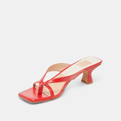 BREVEL WIDE HEELS CHILI LEATHER - Dolce Vita