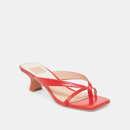BREVEL HEELS CHILI LEATHER - Dolce Vita