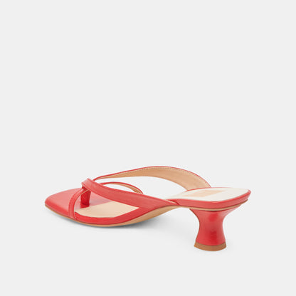 BREVEL HEELS CHILI LEATHER - Dolce Vita
