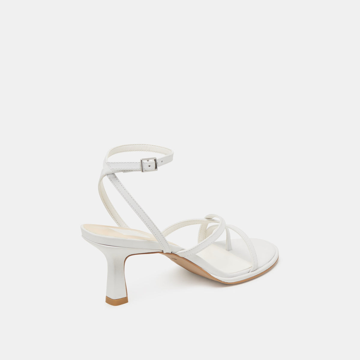 MORAH WIDE HEELS TRUE WHITE LEATHER - Dolce Vita