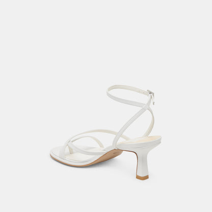 MORAH WIDE HEELS TRUE WHITE LEATHER - Dolce Vita