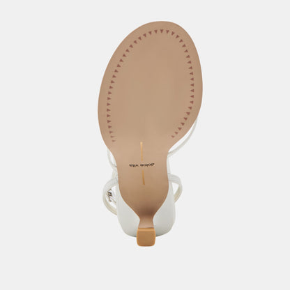 MORAH WIDE HEELS TRUE WHITE LEATHER - Dolce Vita