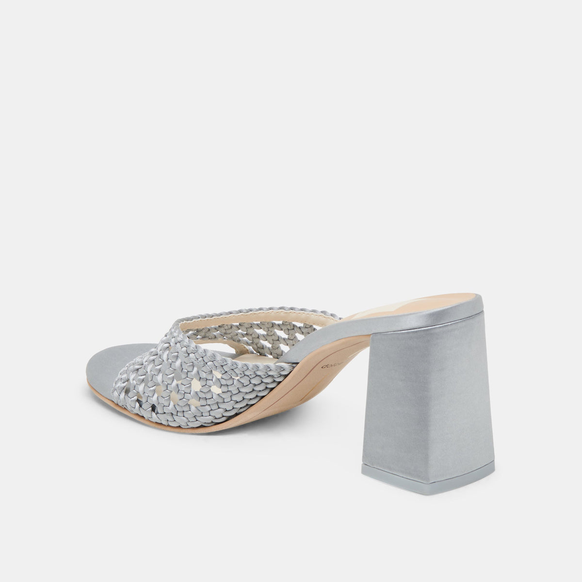 MARGOE HEELS LIGHT BLUE WOVEN SATIN - Dolce Vita