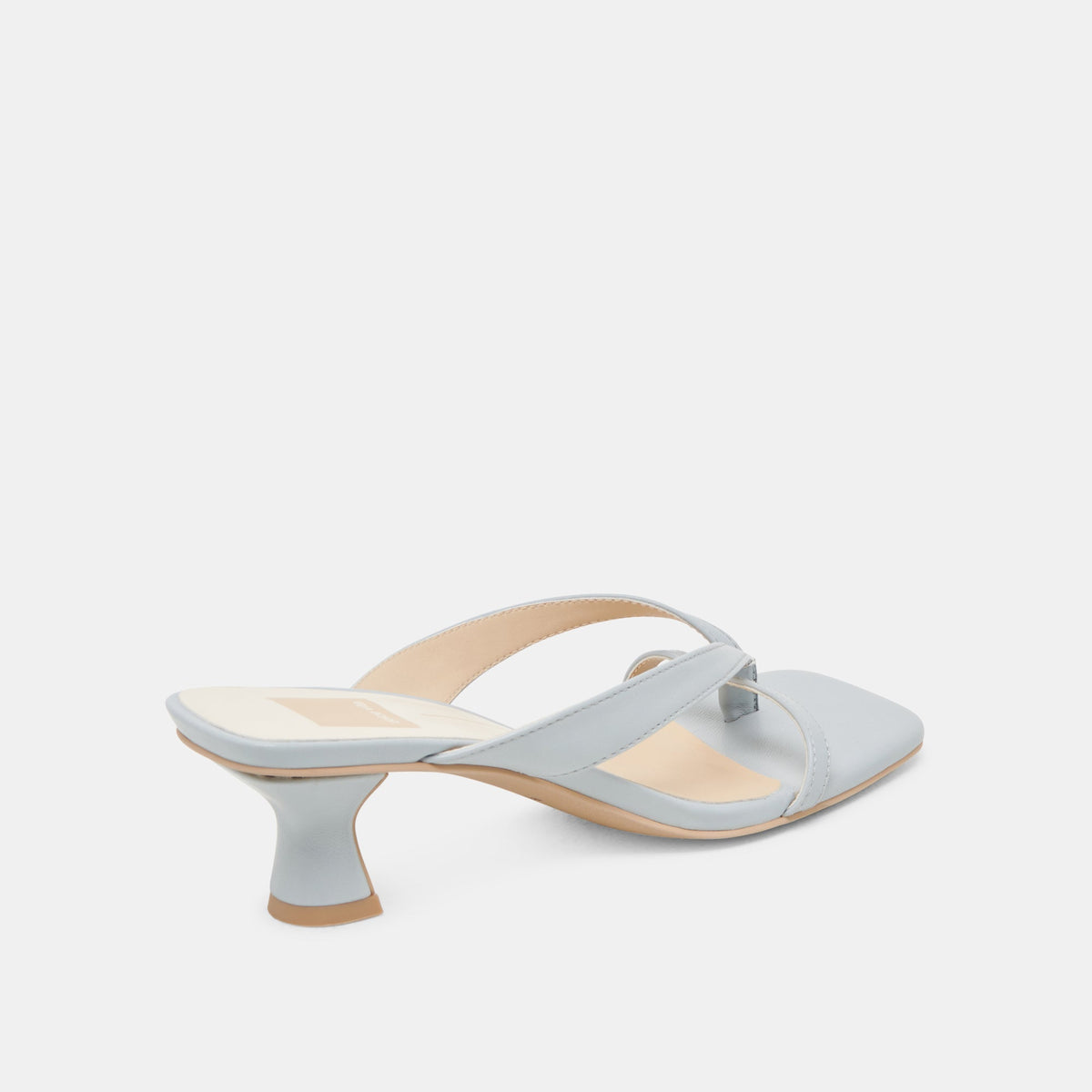 BREVEL WIDE HEELS LIGHT BLUE LEATHER - Dolce Vita