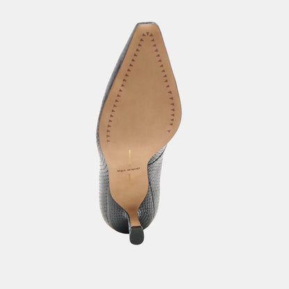 Briona Onyx Embossed Leather Heels - Dolce Vita