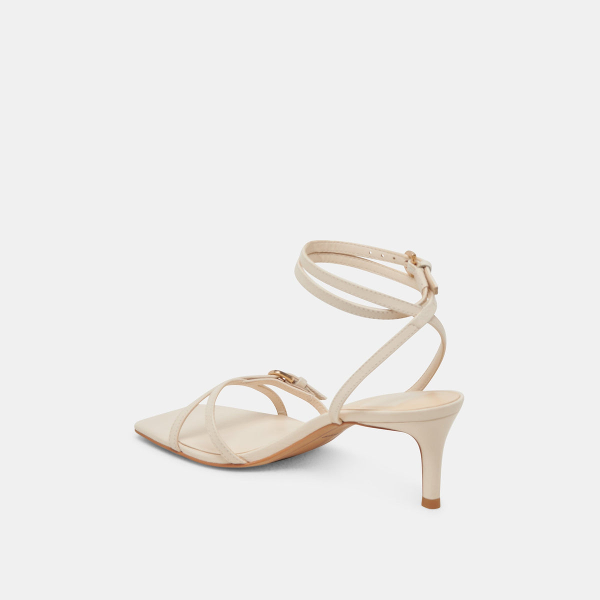 BAMBY HEELS BONE LEATHER - Dolce Vita