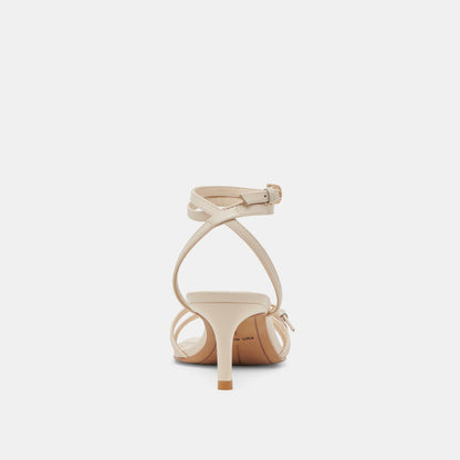 BAMBY HEELS BONE LEATHER - Dolce Vita