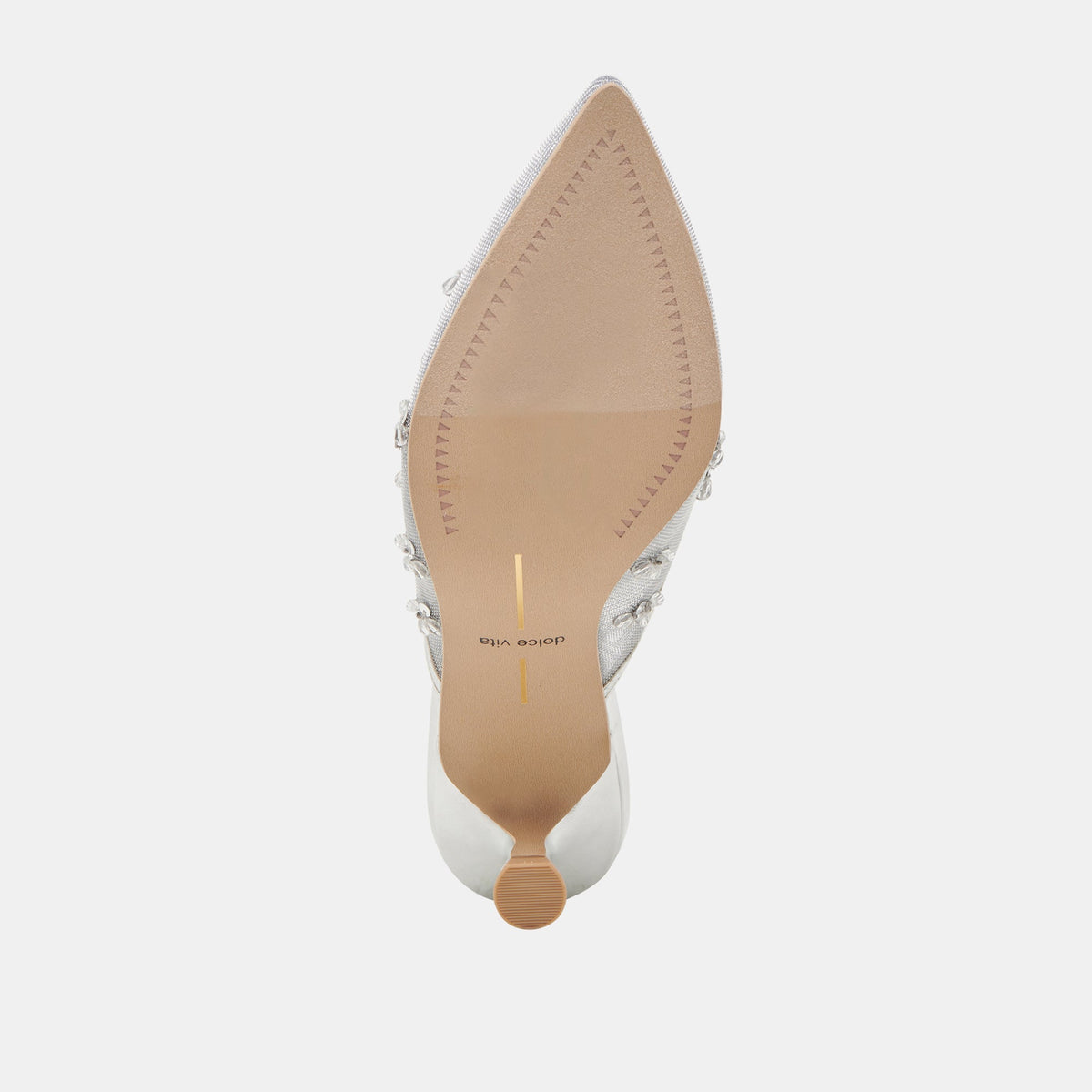 CLARA HEELS SILVER MESH - Dolce Vita