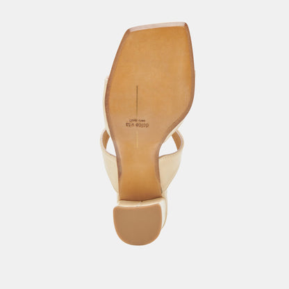SHANE HEELS LIGHT YELLOW CRINKLE PATENT - Dolce Vita