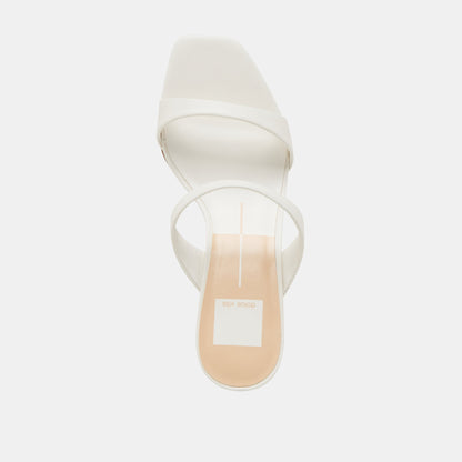 Genora White Leather Heels - Dolce Vita