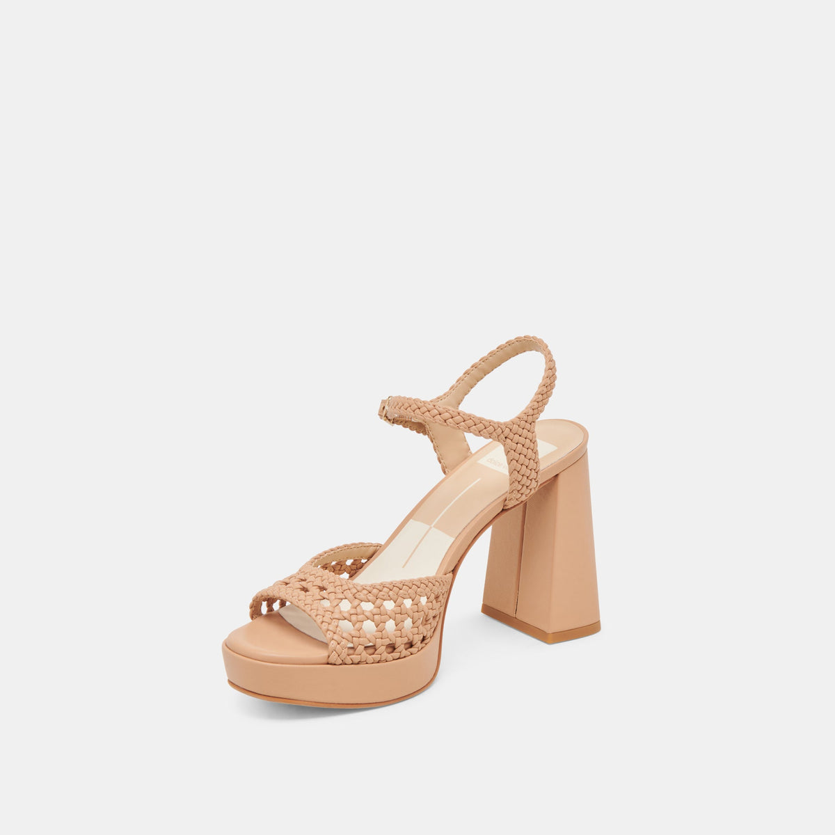 PEYTEN WIDE HEELS CAFE WOVEN STELLA - Dolce Vita