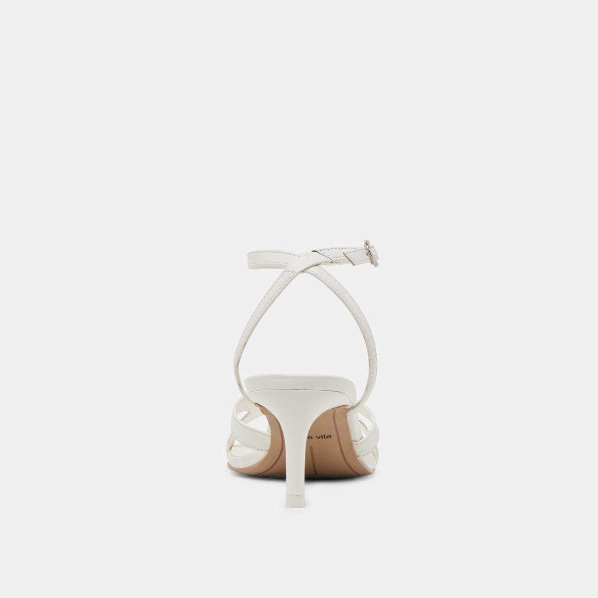 BECKI WIDE HEELS TRUE WHITE LEATHER - Dolce Vita