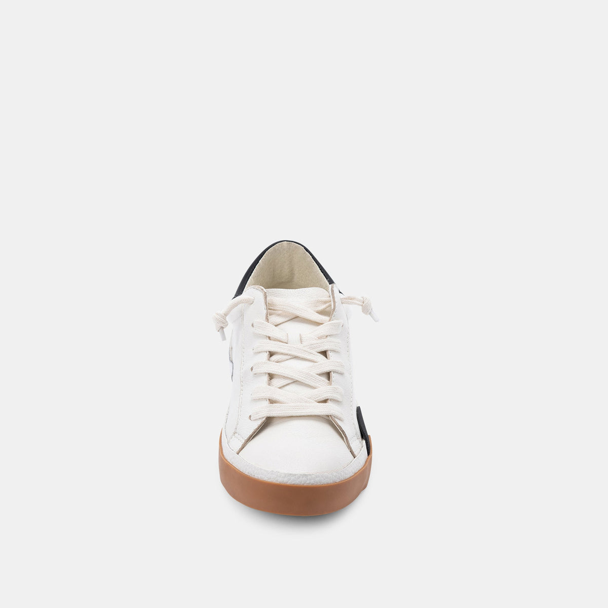 ZINA SNEAKERS WHITE BLACK LEATHER - Dolce Vita
