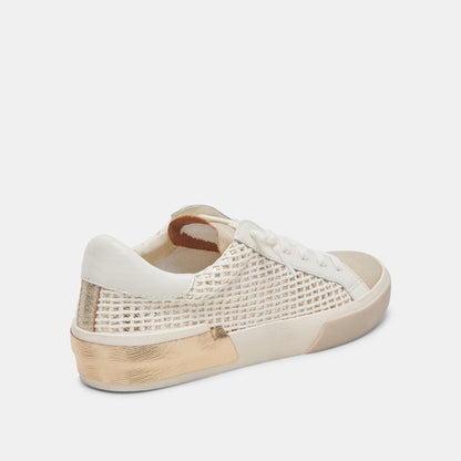 ZINA SNEAKERS BONE GOLD WOVEN - Dolce Vita
