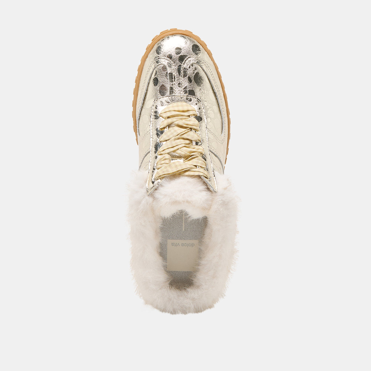 Izzey Plush Platinum Leather Sneakers - Dolce Vita