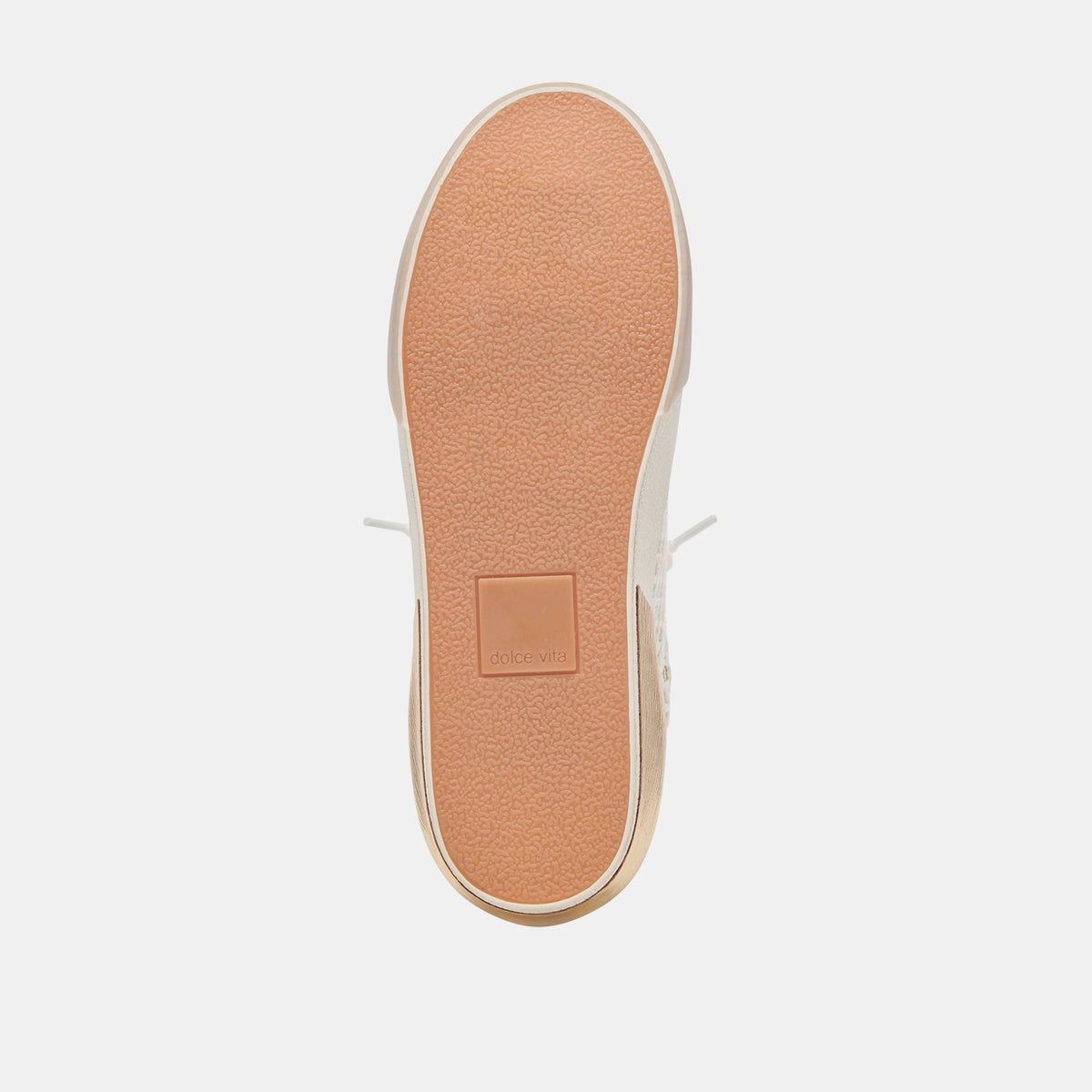 Zina Bone Gold Woven Wide Sneakers - Dolce Vita