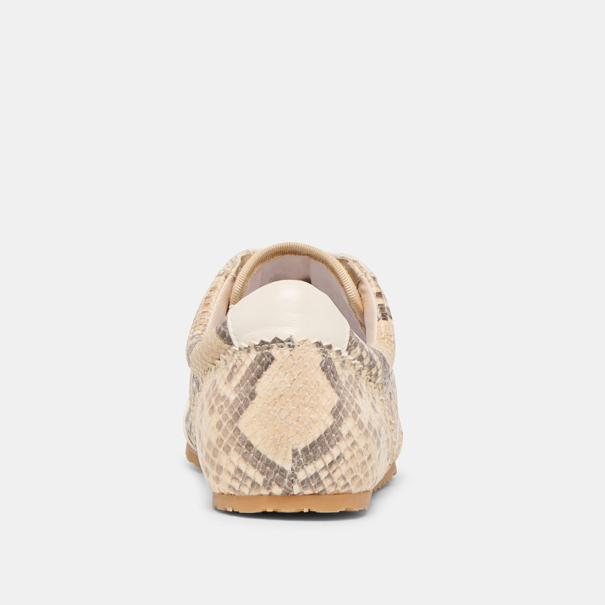 Dorie Natural Snake Embossed Leather Sneakers - Dolce Vita
