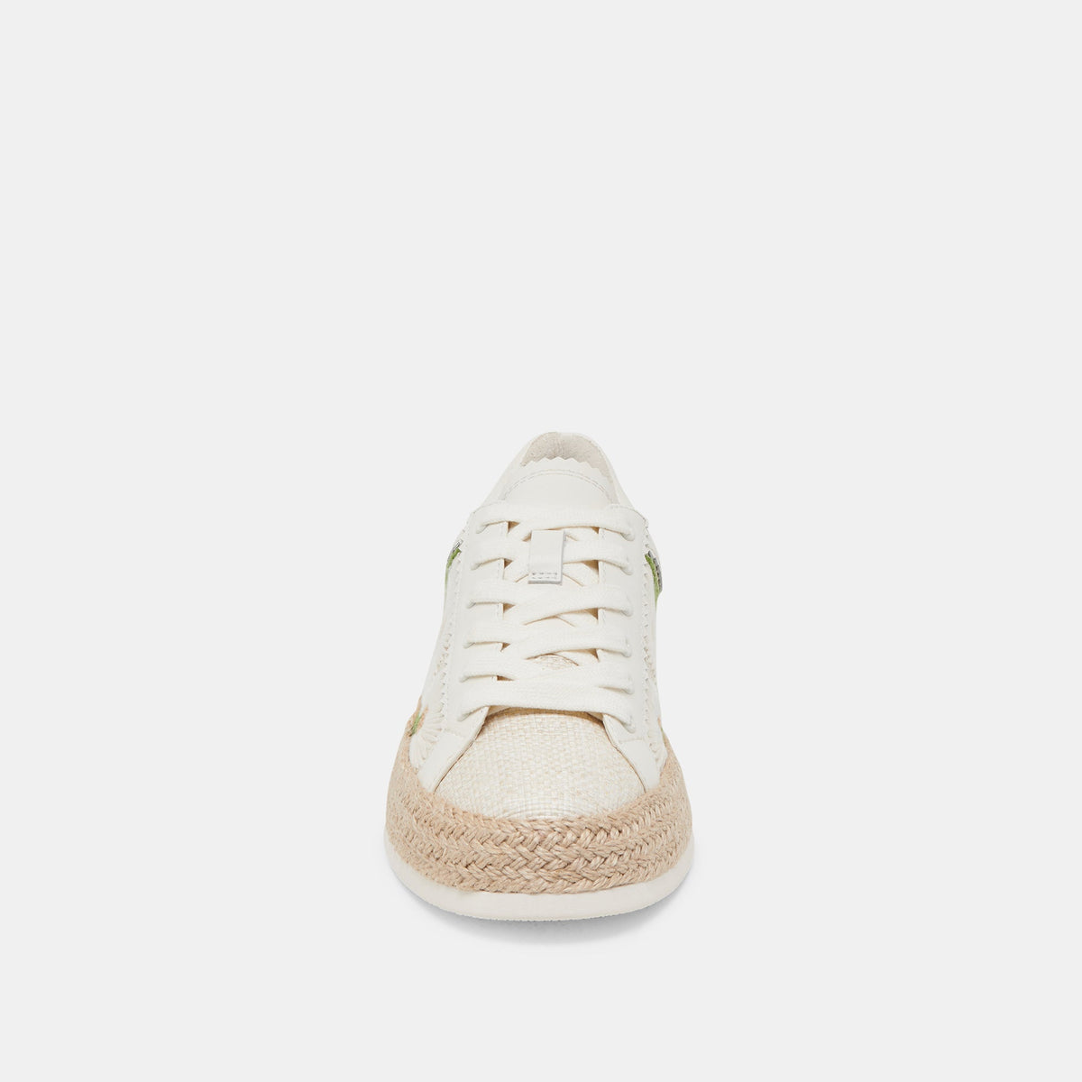 AZALIA SNEAKERS WHITE FLORAL RAFFIA - Dolce Vita